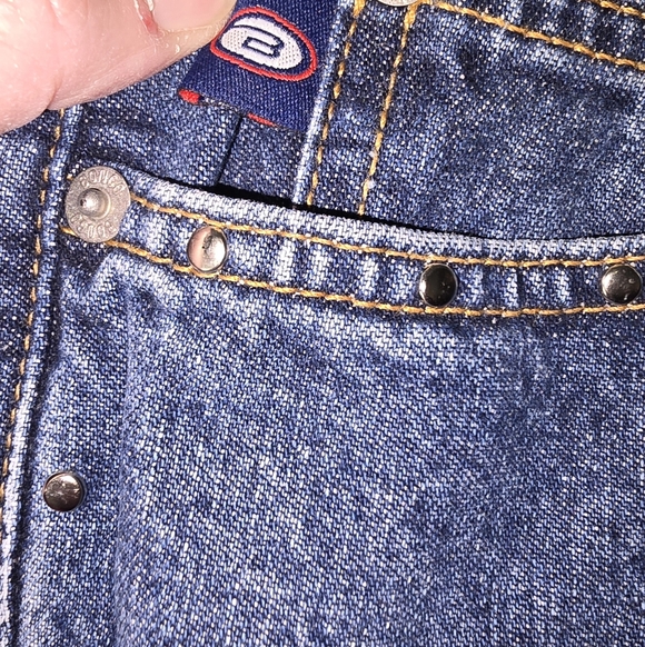 Vintage Y2K BONGO Studded Flare Jeans Rigid Denim Junior's 11 or Women's 10 - Picture 7 of 10